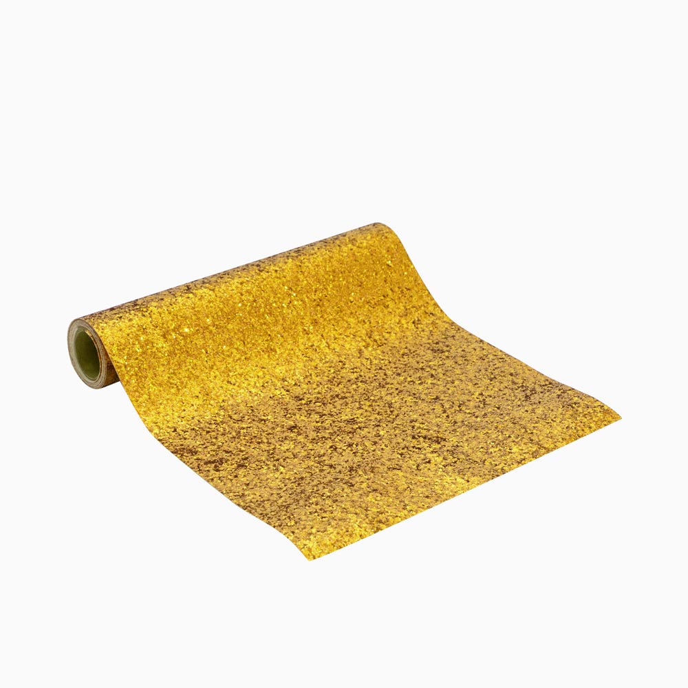 Camino de mesa oro glitter 0,3x1,5m 1 ud