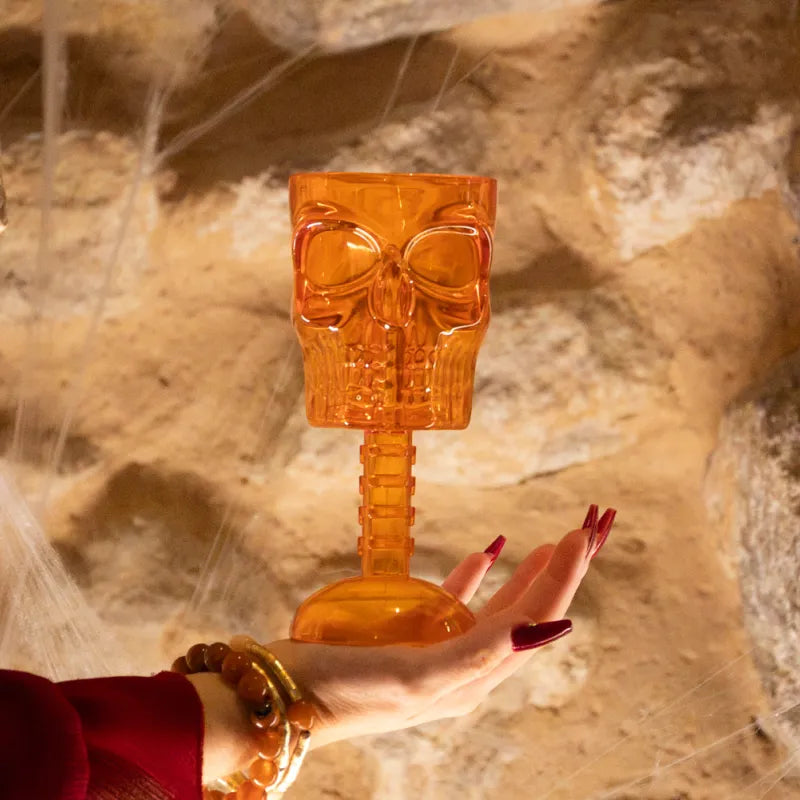 Naranja - copa forma calavera 18cm 1u - vista 2
