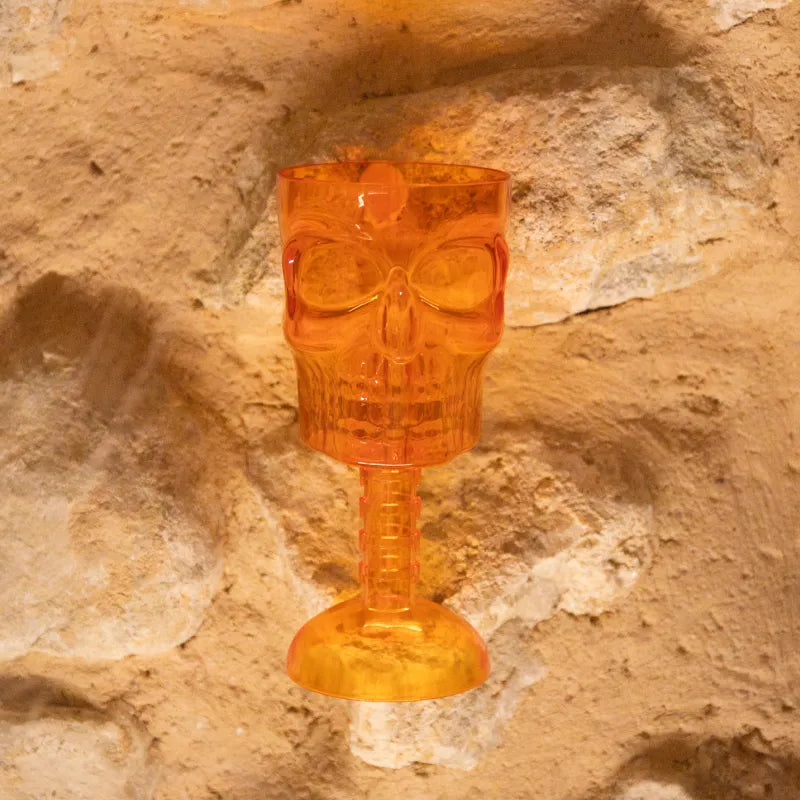 Naranja - copa forma calavera 18cm 1u - vista 3