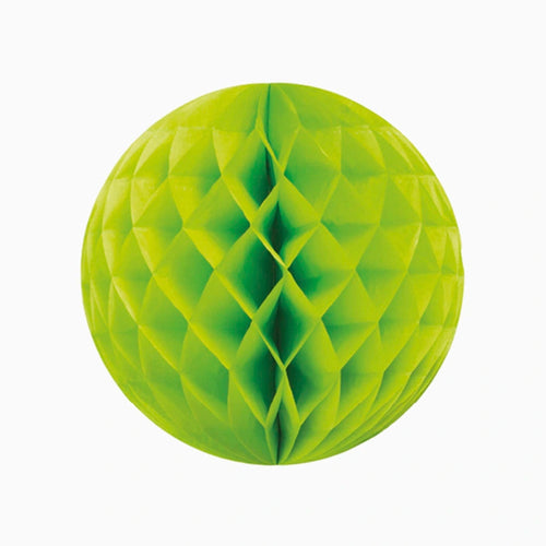 Bola honeycomb papel verde lima ø 30cm 1 ud