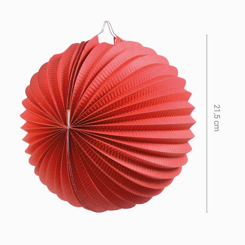 Farolillo papel esférico rojo ø22cm 12 ud - vista 2