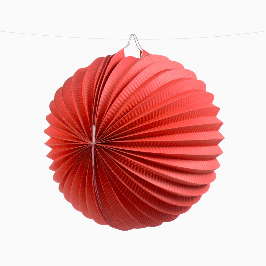 Farolillo papel esférico rojo ø22cm 12 ud
