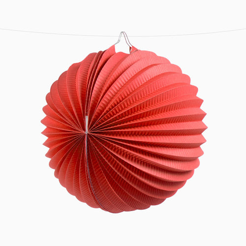 Farolillo papel esférico rojo ø22cm 12 ud