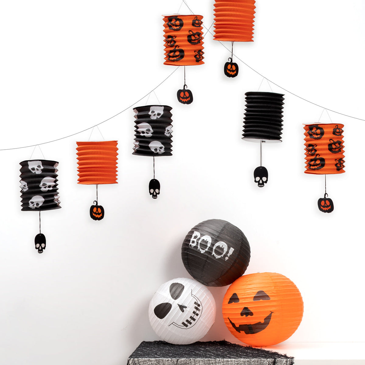 Lámpara papel esfera halloween boo ø35 cm 1 ud - vista 3