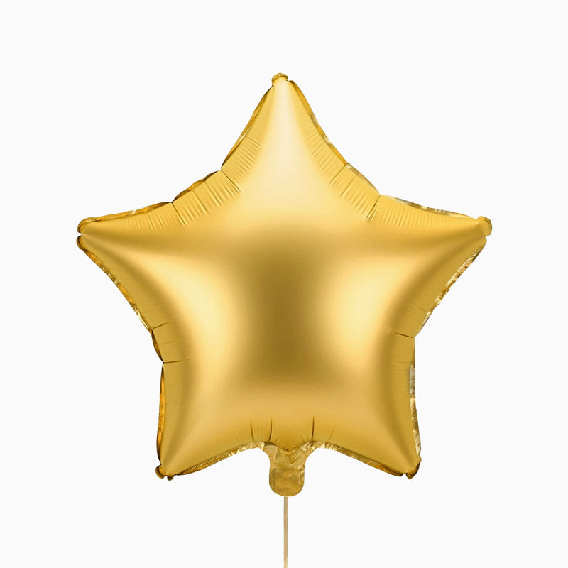 Estrella foil dorado mate 48 cm 1 ud