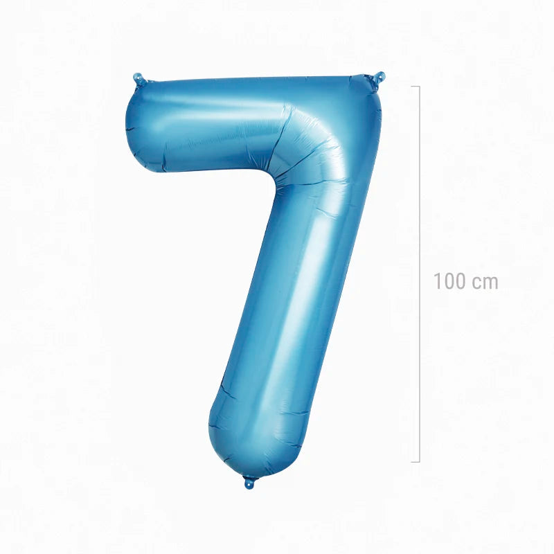 Globo poliamida nº7 100cm azul pastel apto helio 1 ud