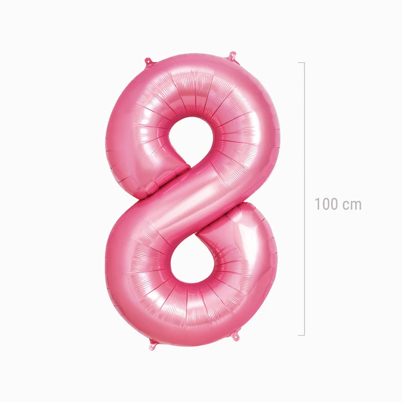 Globo poliamida nº8 100cm rosa pastel apto helio 1 ud - vista 2