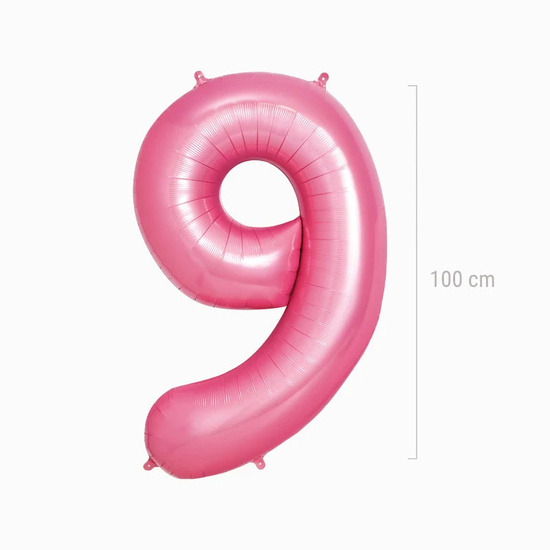 Globo poliamida nº9 100cm rosa pastel apto helio 1 ud - vista 2