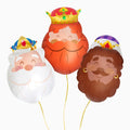 Set de globos poliamida reyes magos 37 x 60 cm - 14,5 x 24" 3 uds