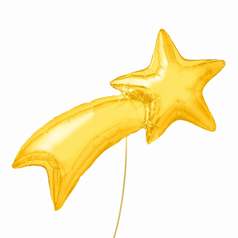 Globo estrella fugaz oro metalizado 103x48cm 40" 1 ud