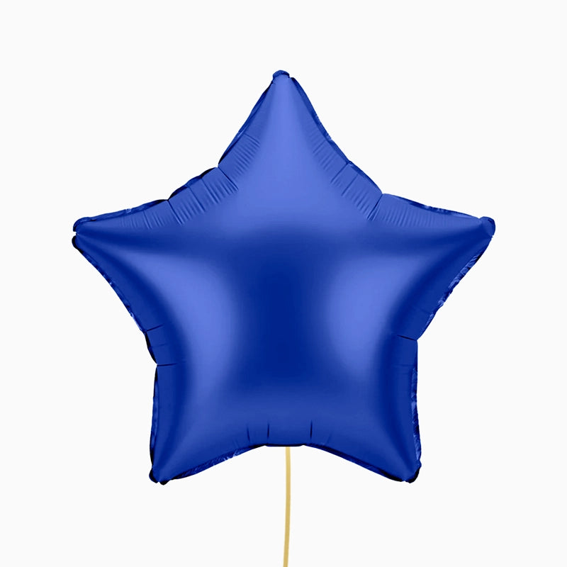 Globo foil estrella azul navy mate 48 cm 18" apto helio 1 ud