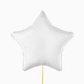 Globo foil estrella blanca mate 48 cm 18" apto helio 1 ud