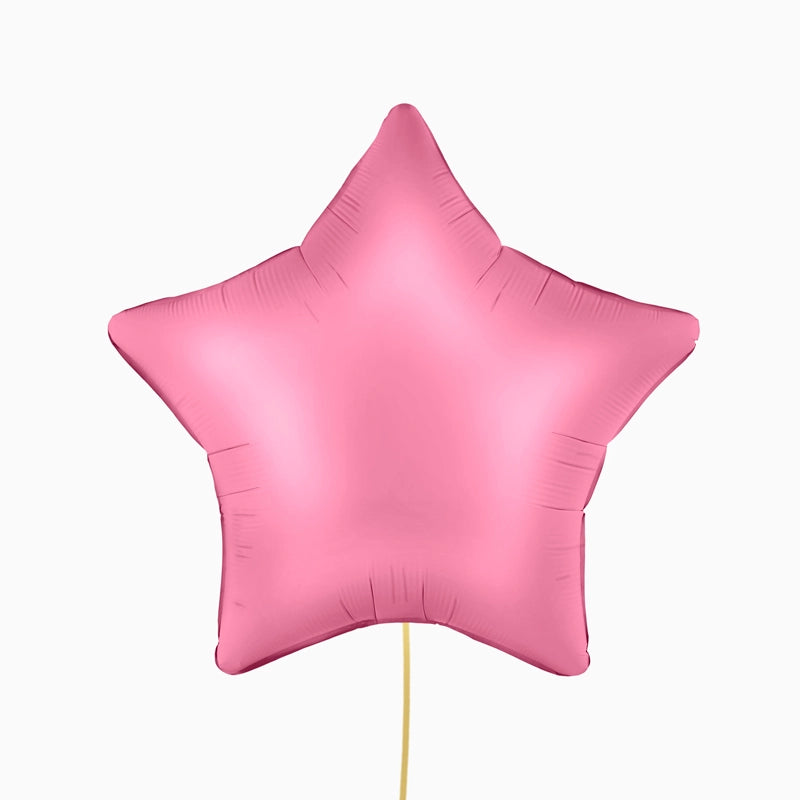 Globo foil estrella rosa mate 48 cm 18" apto helio 1 ud