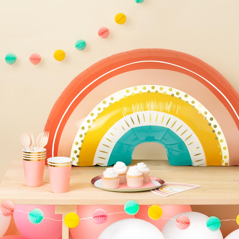 Globo foil forma arcoiris boho 94x60cm - 37" apto helio 1 ud - vista 2