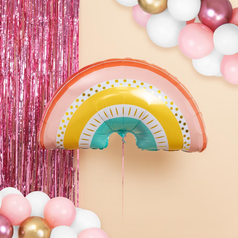 Globo foil forma arcoiris boho 94x60cm - 37" apto helio 1 ud - vista 3
