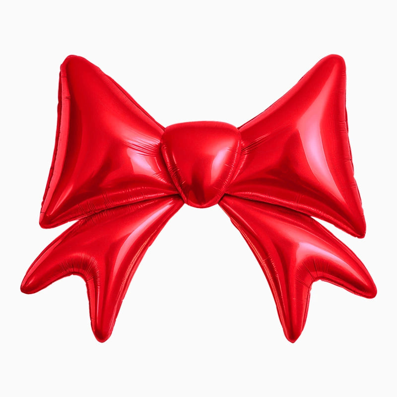 Globo foil lazo rojo metalizado 111x91cm 44" apto helio 1 ud