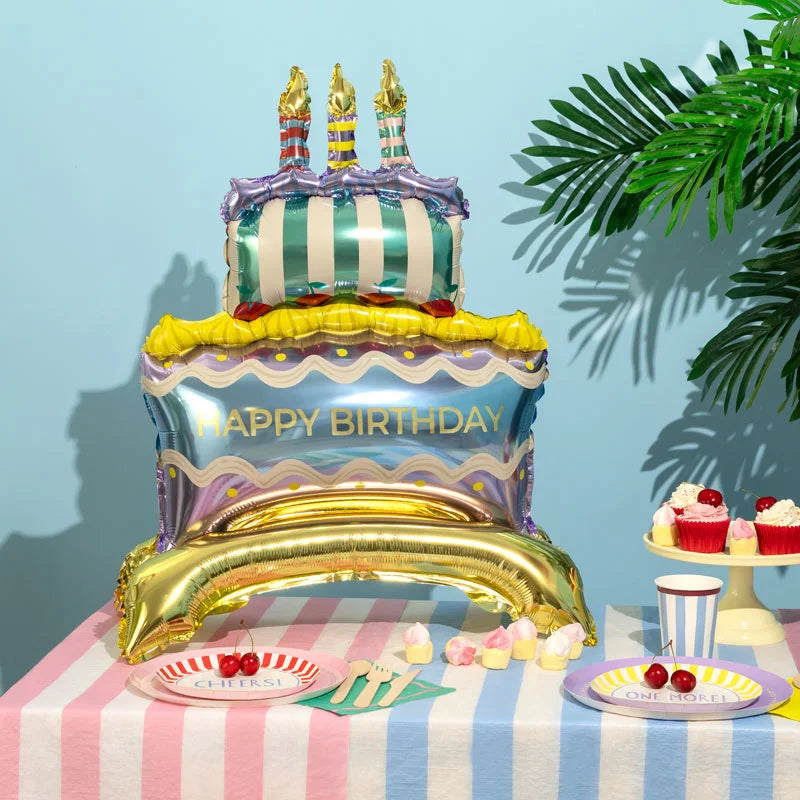 Globo foil tarta con pie 59 x 89 cm 23" x 35'' 1 u - vista 2