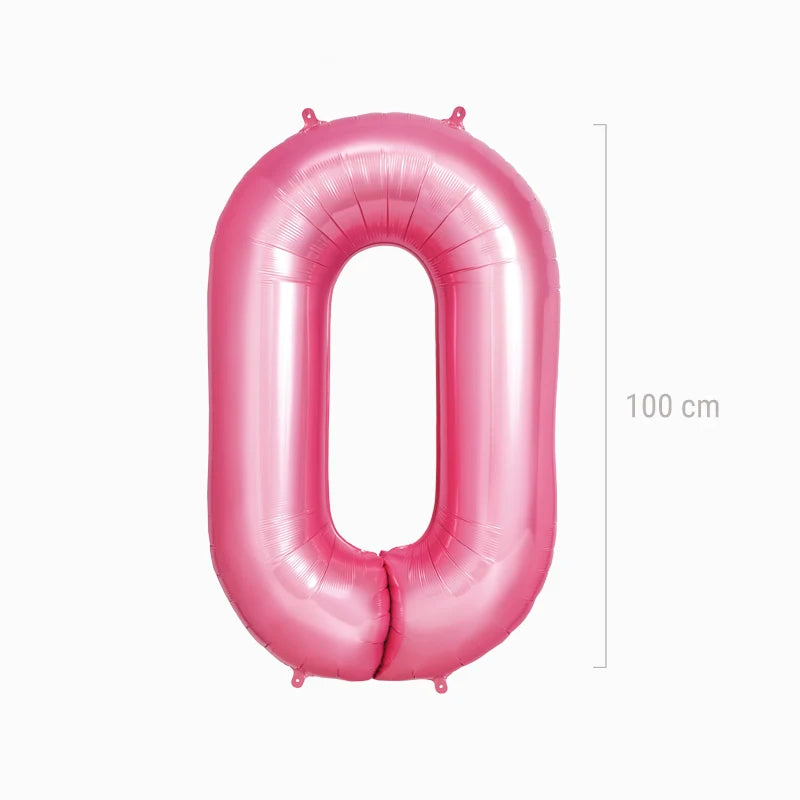 Globo poliamida nº0 100cm rosa pastel apto helio 1 ud - vista 2