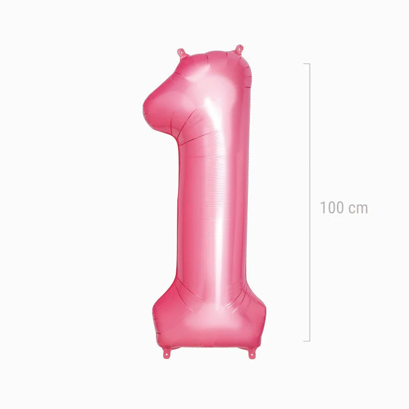 Globo poliamida nº1 100cm rosa pastel apto helio 1 ud - vista 3