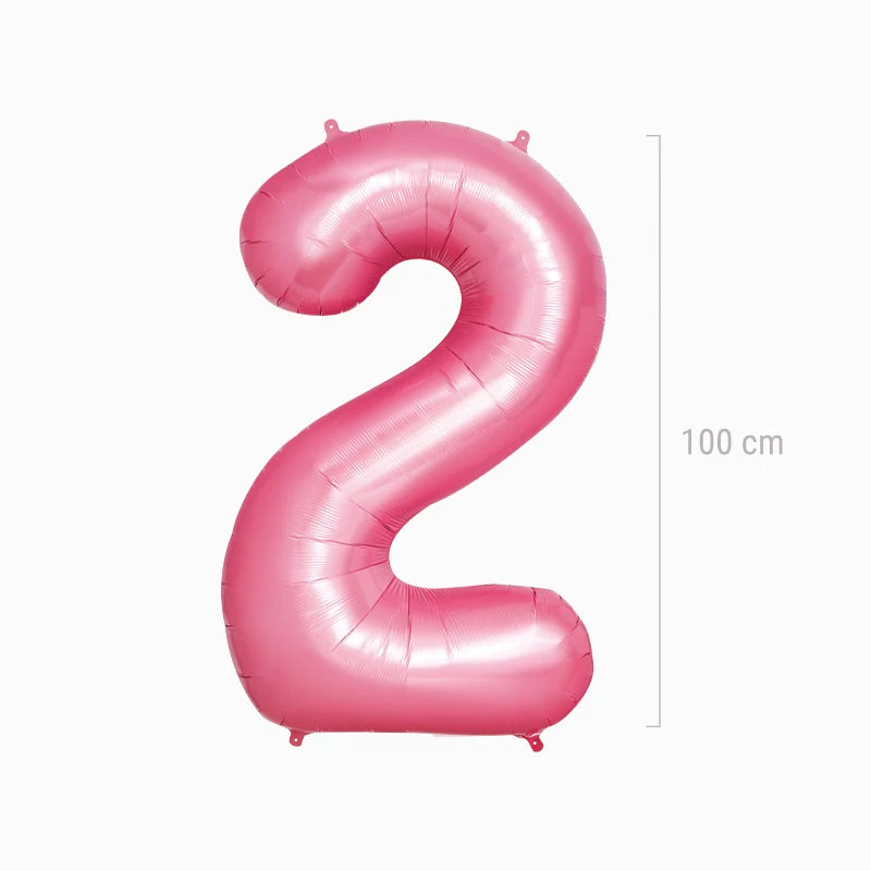 Globo poliamida nº2 100cm rosa pastel apto helio 1 ud - vista 4