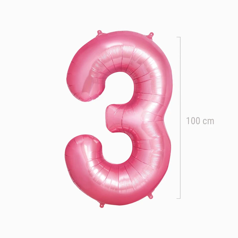 Globo poliamida nº3 100cm rosa pastel apto helio 1 ud - vista 2