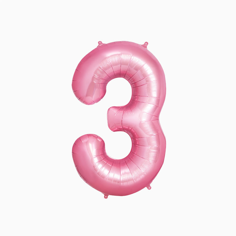 Globo poliamida nº3 100cm rosa pastel apto helio 1 ud