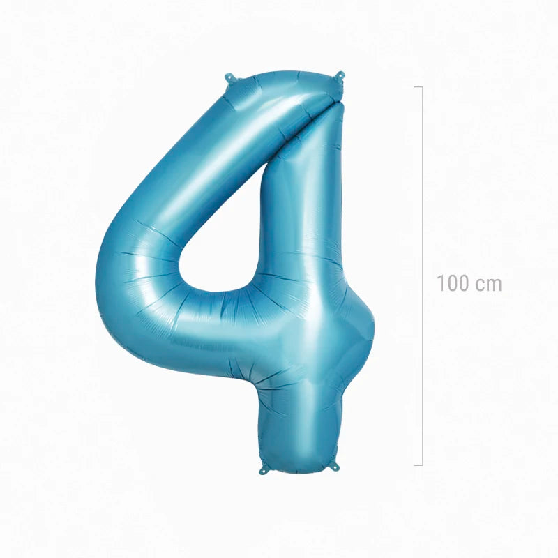 Globo poliamida nº4 100cm azul pastel apto helio 1 ud