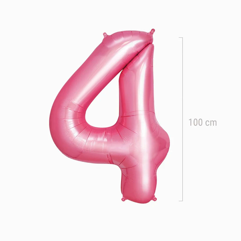 Globo poliamida nº4 100cm rosa pastel apto helio 1 ud - vista 2