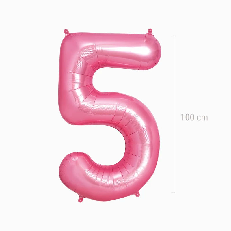 Globo poliamida nº5 100cm rosa pastel apto helio 1 ud - vista 2