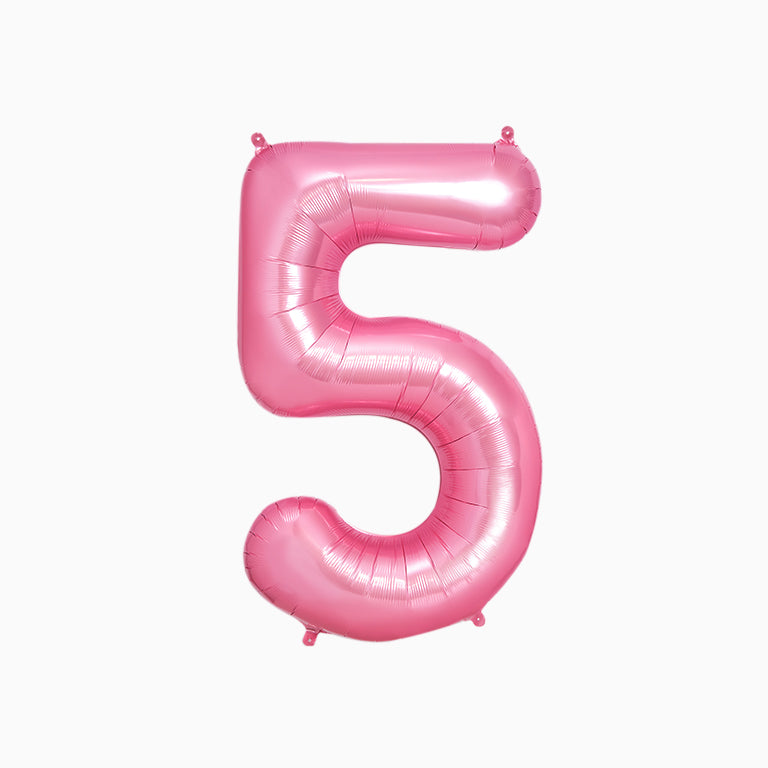 Globo poliamida nº5 100cm rosa pastel apto helio 1 ud