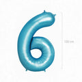 Globo poliamida nº6 100cm azul pastel apto helio 1 ud