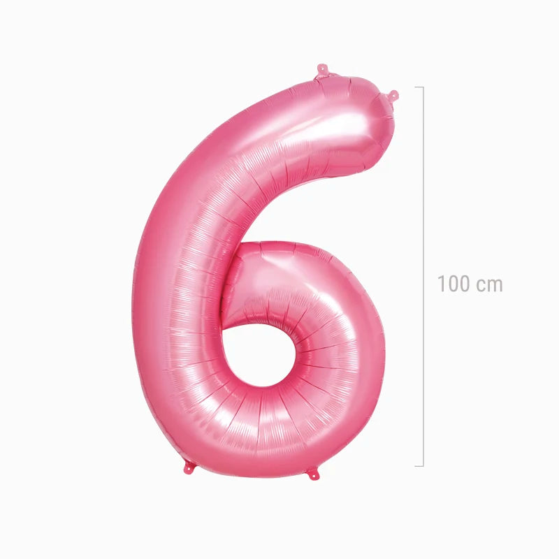 Globo poliamida nº6 100cm rosa pastel apto helio 1 ud - vista 2