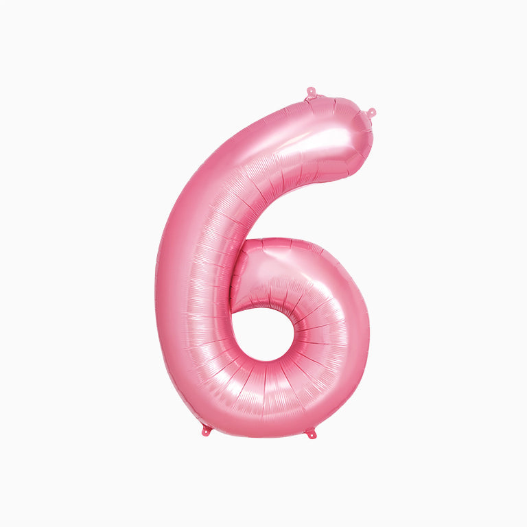 Globo poliamida nº6 100cm rosa pastel apto helio 1 ud