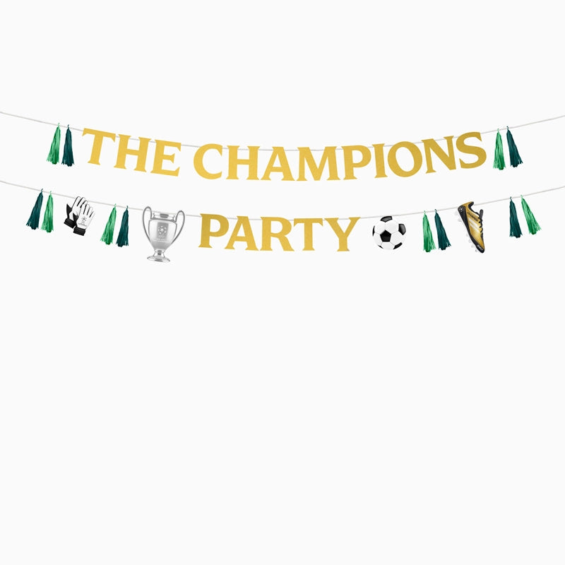 Guirnalda "the champions party" cartón 36piezas FSC mix 70%