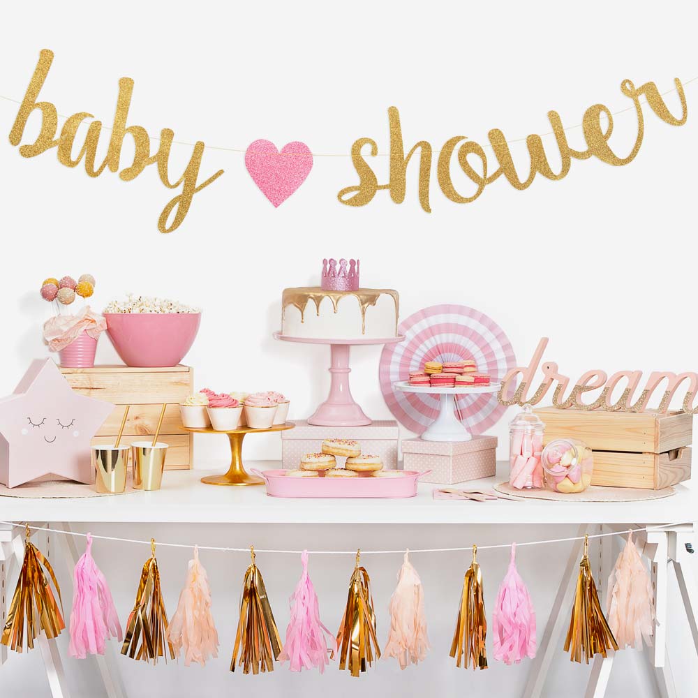 Guirnalda baby shower girl 2,15m cartón 1 ud - vista 2