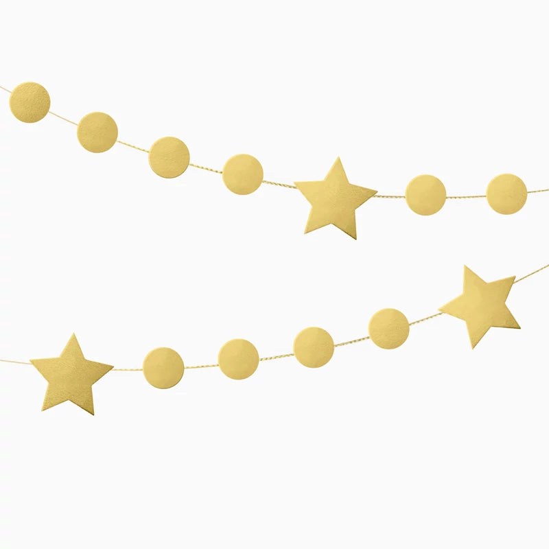 Guirnalda estrellas foil cardboard cartón 51 piezas FSC mix 70%