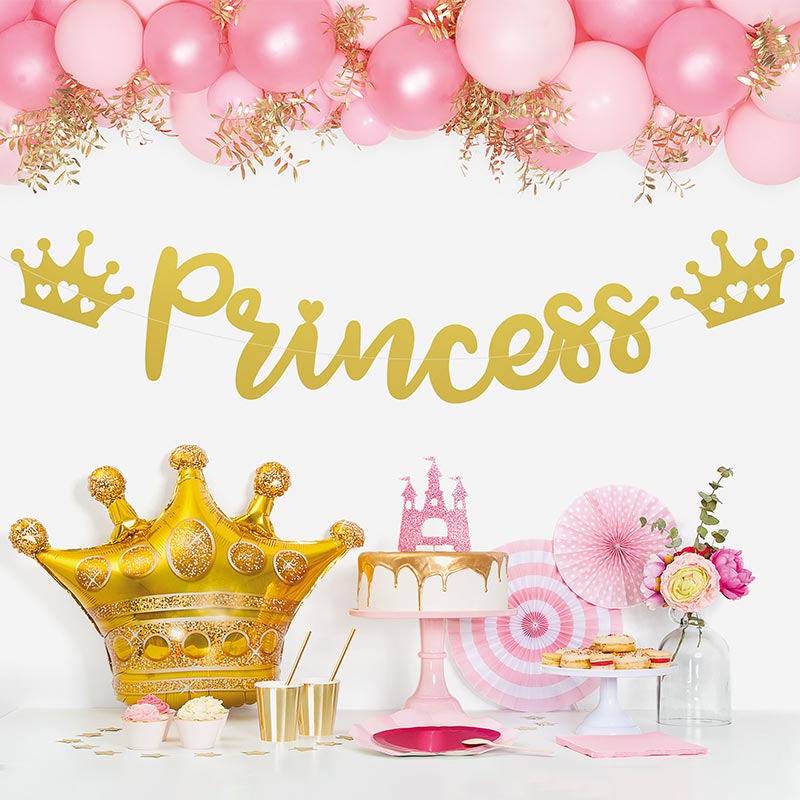 Guirnalda princess oro metalizado 2,15m cartón 1 ud - vista 2