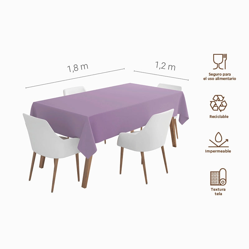 Mantel impermeable plegado lavanda 1,2x1,8m 1 ud - vista 2