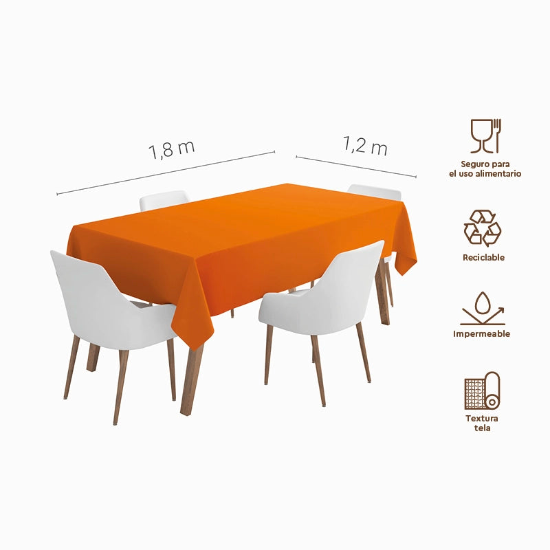 Mantel impermeable plegado naranja 1,2x1,8m 1 ud - vista 2