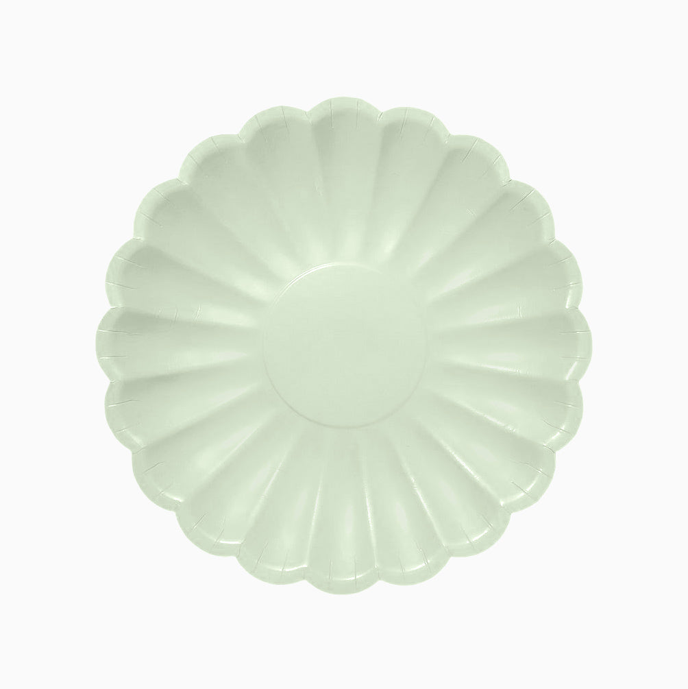 Plato forma rizado mint ø23cm cartón 6 uds FSC mix 70%