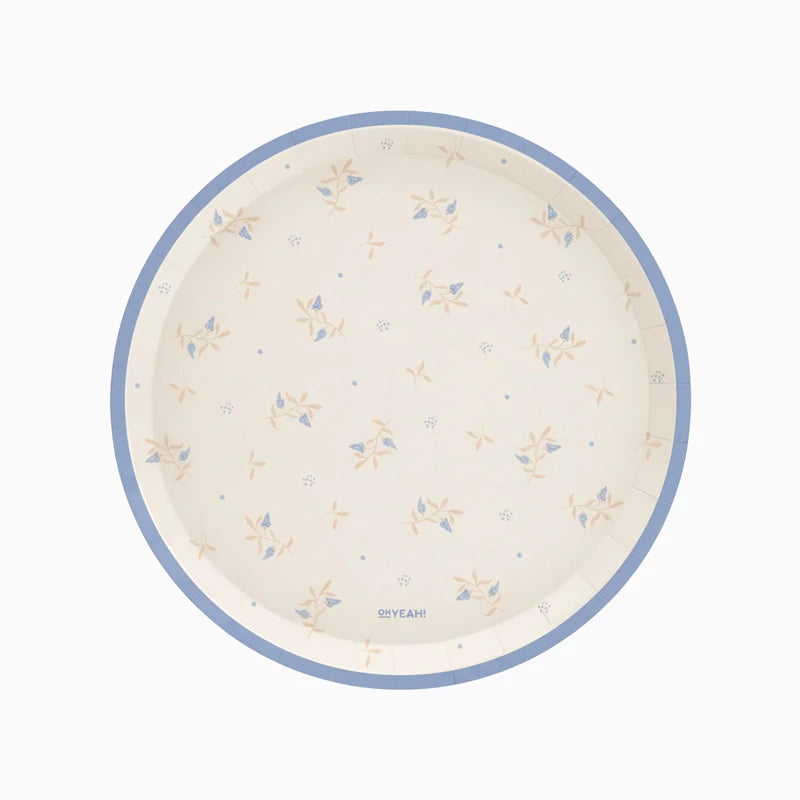 Plato llano baby nude azul ø23cm cartón 6 uds FSC mix 70%