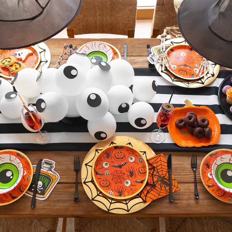 Plato llano postre halloween ø17cm cartón 8 uds - vista 4