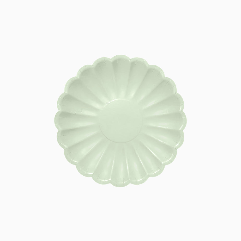 Plato forma rizado mint ø18cm cartón