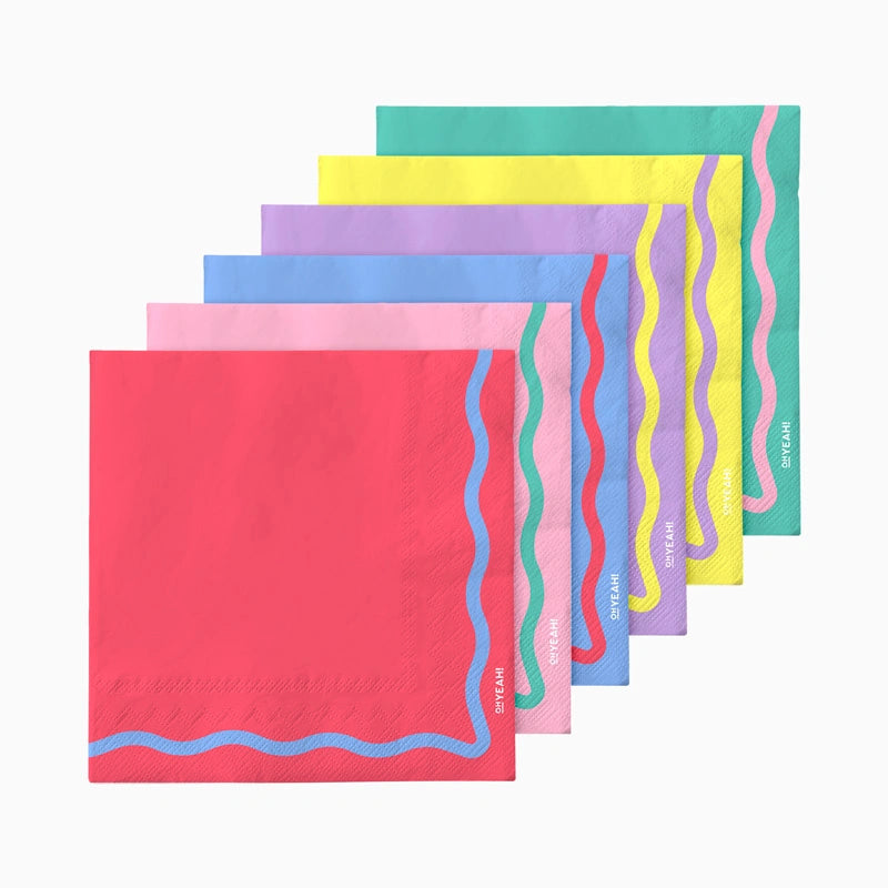 Servilleta doble capa cumpleaños colores surtidos 33x33cm papel 20 uds