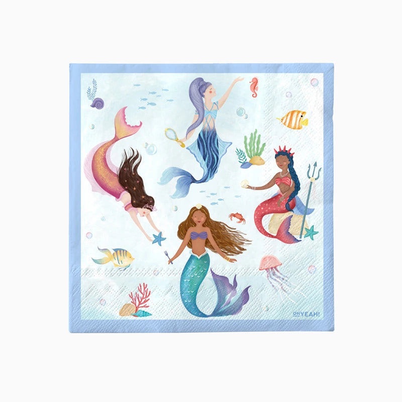 Servilleta doble capa mermaid 33x33cm, papel 20 uds FSC mix 70%