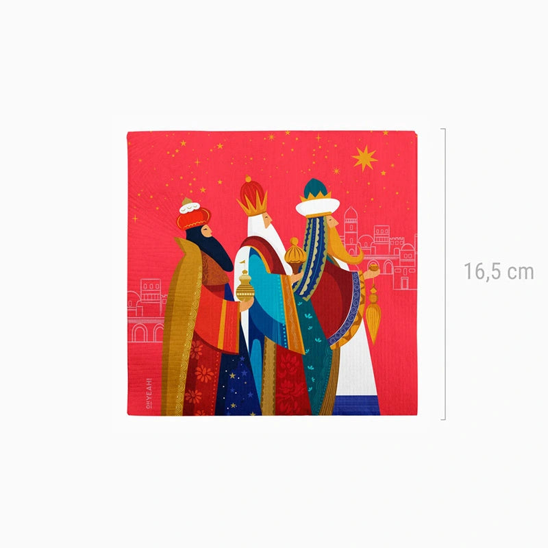 Servilleta doble capa reyes magos 33x33cm papel 30 uds - vista 7