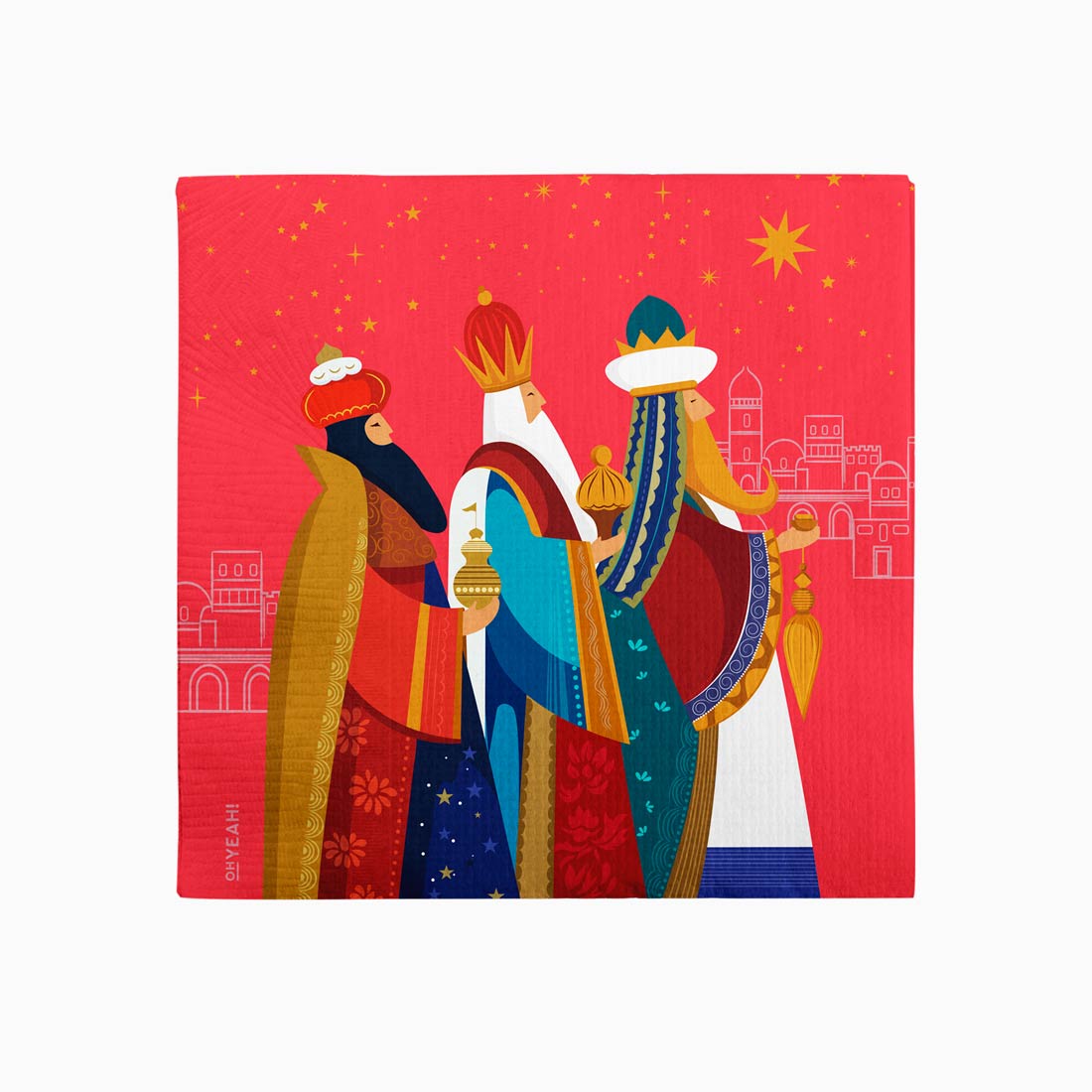 Servilleta doble capa reyes magos 33x33cm papel 30 uds