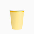 Vaso carton amarillo pastel acabado metalizado 270cc 90oz 6ud
