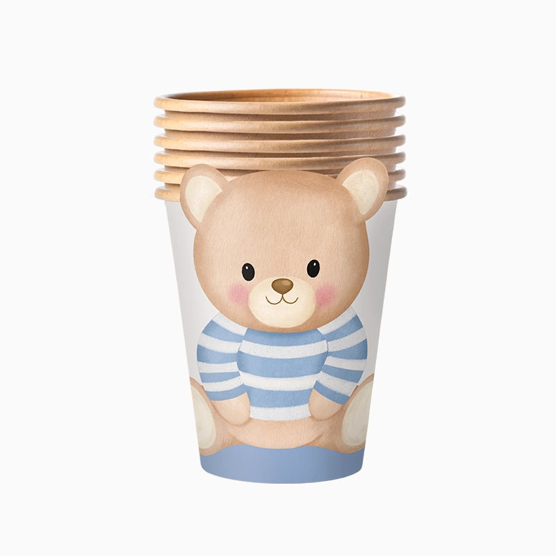 Vaso cartón baby nude azul enfundados 270cc (9oz) 6uds FSC mix - vista 4