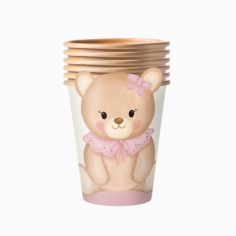 Vaso cartón baby nude rosa enfundados 270cc (9oz) 6 uds FSC mix - vista 4